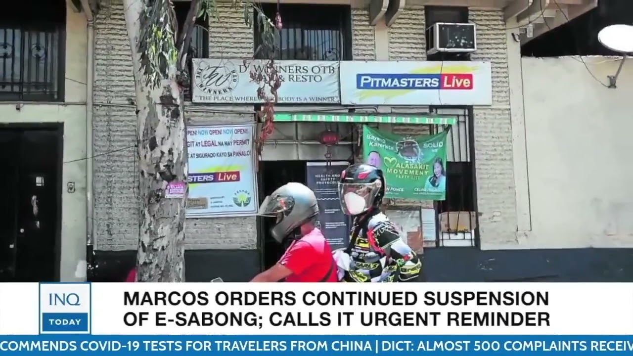 Suspended ang E-Sabong