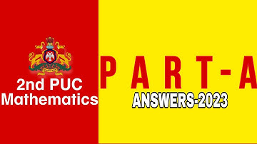 Part-A Mathematics - Key Answers (Checkout your 20marks Now) with detail solution