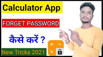 calculator app lock forgot password || How to reset your password from calculator hide app 2022