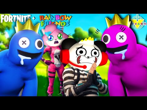 Rainbow Friends in Fornite with Combo Panda and Alpha Lexa!!