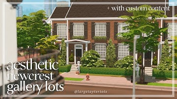 Aesthetic Gallery Lots For Newcrest (with custom content) | The Sims 4 Save File