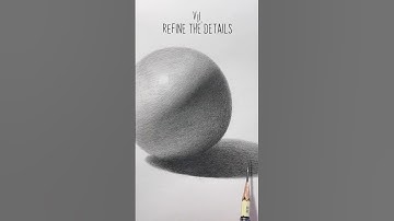 Speed drawing a Sphere: 30 Seconds Tutorial! #art #arttutorial #realisticdrawing