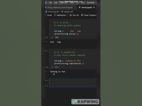 Capitalize command in #python #shorts - YouTube
