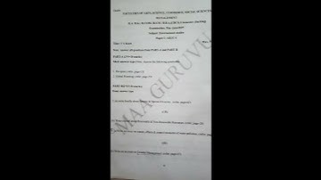 Degree 1st Year 1st Sem Environmental Science(EVS) Question Paper. (@raghuram186)