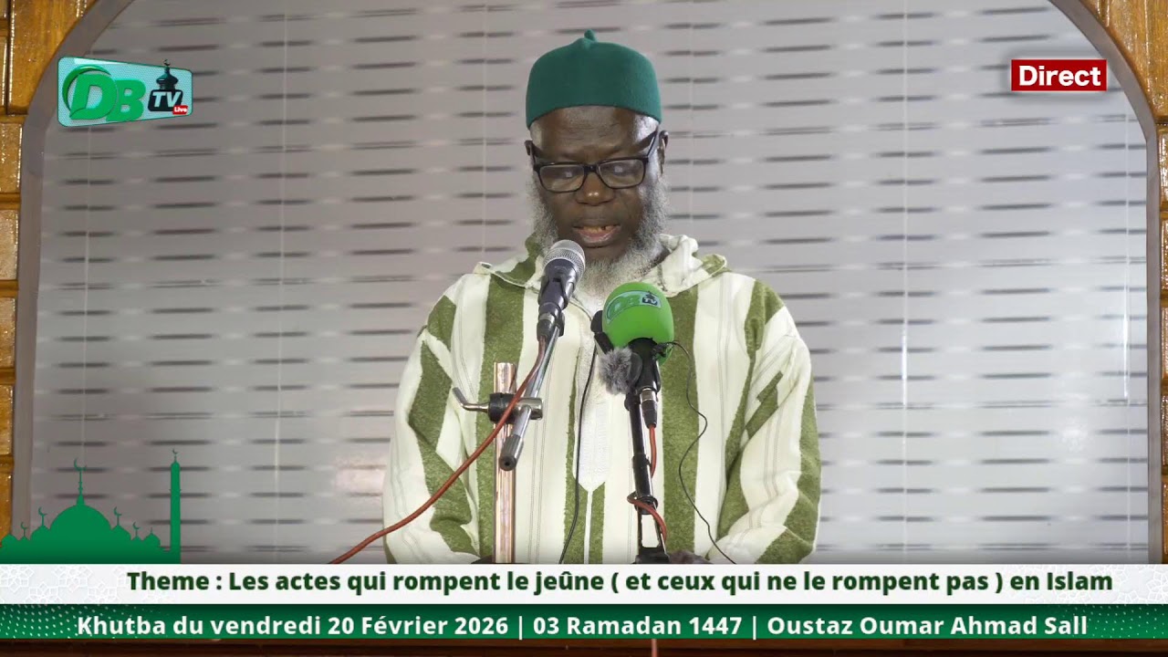 🛑 Direct Khutba | Les actes qui annulent le jeûne  | Oustaz Oumar Ahmad SALL