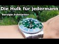 Bersigar / Pagani Design Submariner Hulk || hochwertige & günstige Rolex Submariner Hulk Hommage