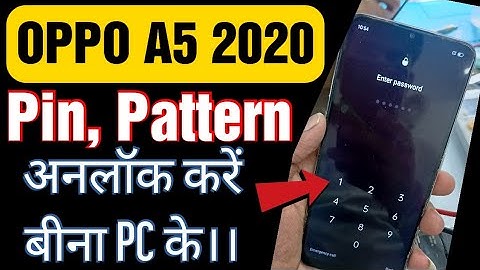 OPPO A5 2020 Password Unlock Without PC | OPPO A5 2020 Hardreset Pattern Unlock