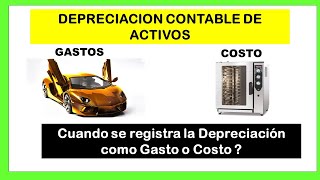 Como hacer la Depreciación de un Activo y sus registros contables