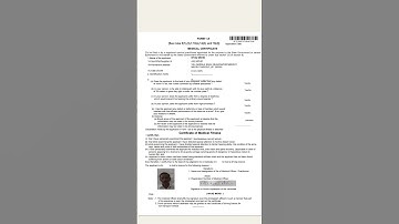 Fome 1-A Medical Certificate Driving licence