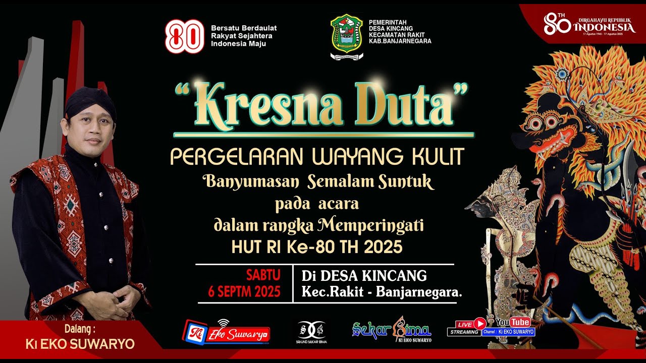 LIVE WAYANG KULIT DALANG KI EKO SUWARYO LAKON KRESNA DUTA