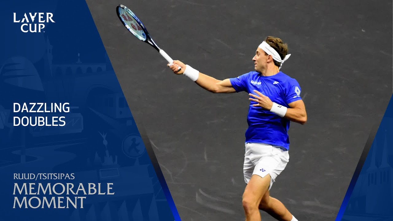 Ruud Spots Shelton Cross at Net and Responds with Big Forehand | Laver Cup 2024