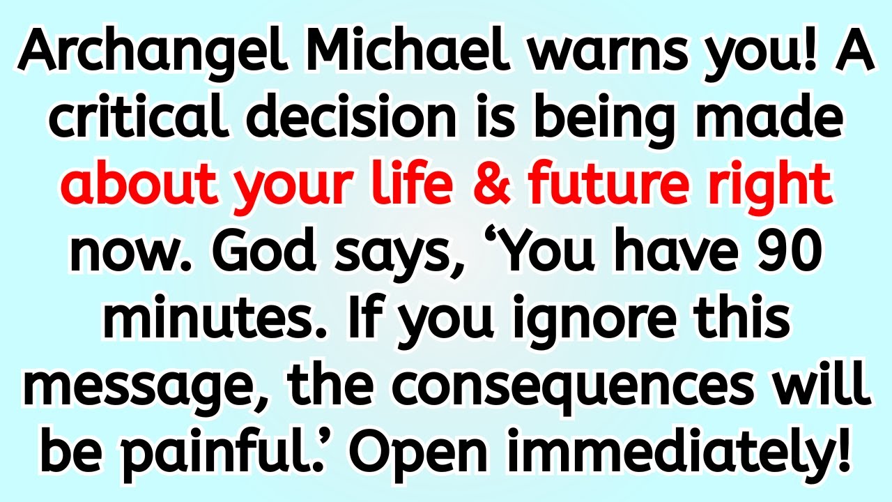 🔴 A critical decision is being made about your life & future right now. God says, ‘you have 90 min..