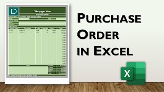 How to Create a Purchase Oder in Excel | Excel Template Design