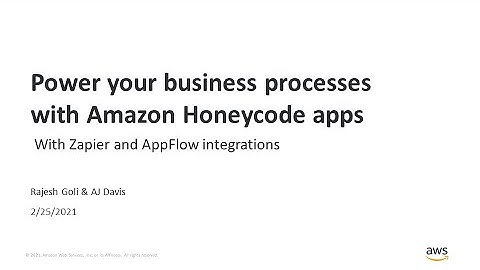Power Your Business Processes with Honeycode Apps Connected to Your Apps and Services Using Zapier