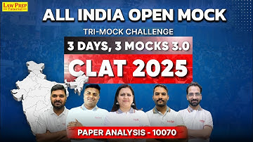 TRI-Series Challenge 3.0 for CLAT 2025: Day 3 Mock Paper Analysis of 3 Day, 3 Mocks