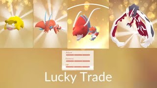 He lucky trade a poor iv shiny Clauncher caught in the wild then a Shiny Yveltal!