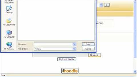 Moodle Upload Single File