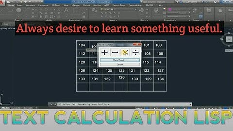TEXT CALCULATOR LISP FOR AUTOCAD