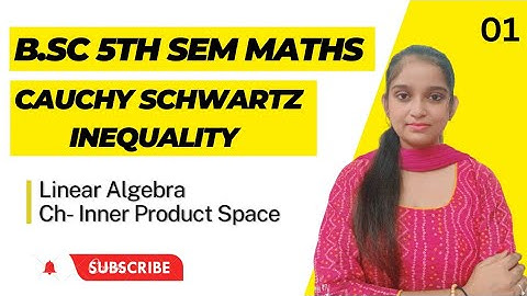 Ch- Inner Product Space ( Cauchy Schwartz inequality)| B.Sc 5th sem Maths| By Jyoti Chaudhary ✍️✍️