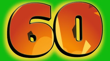 60 seconds countdown timer with alarm #3dtimer #greenscreen #countdowntimer