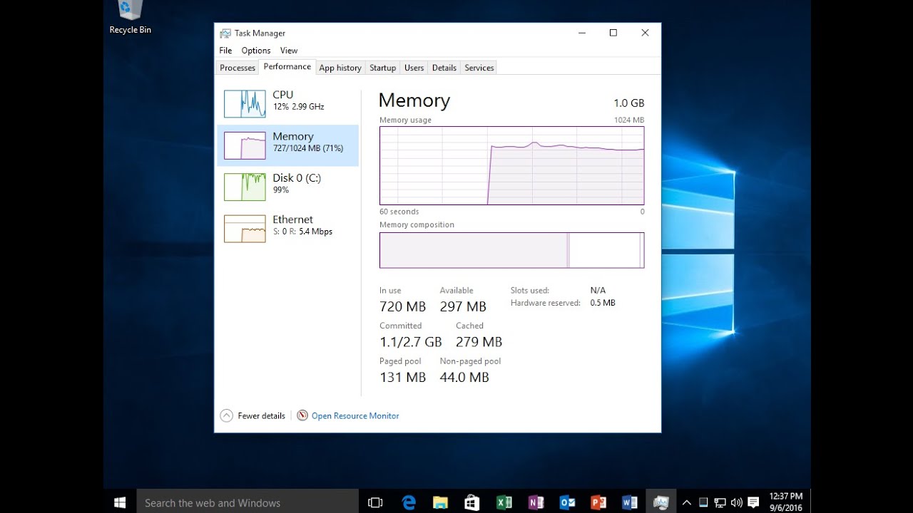 Generelt sagt Slør risiko How To Fix High Memory/RAM Usage In Windows 10 - YouTube