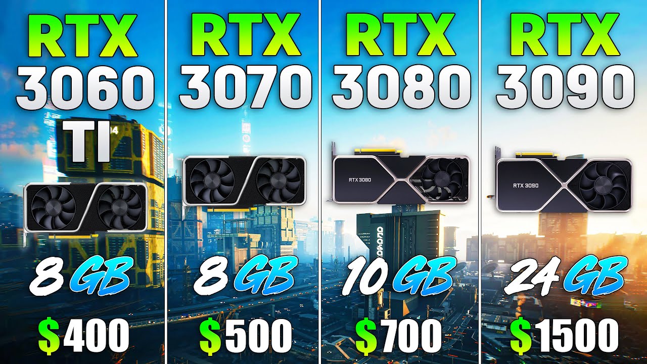 RTX 3060 Ti vs RTX 3070 vs RTX 3080 vs RTX 3090   Test in 8 Games