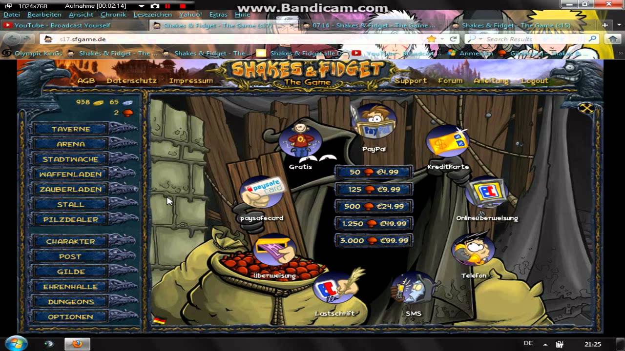 sfgame pilze generator