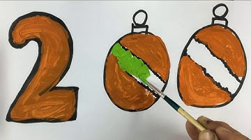 Glitter Number Two  coloring pages Learn Colors Learn numbers for kids - kid bar tv