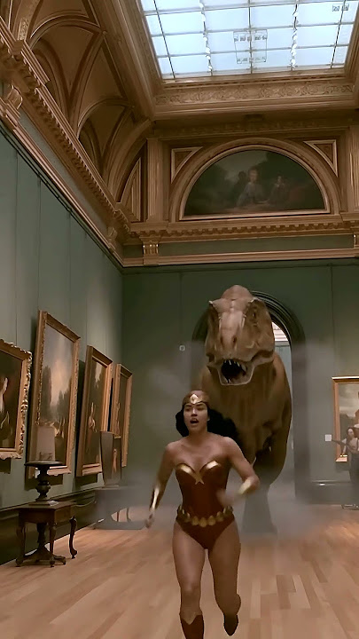 Funny Superheroine Darna chased by a T-Rex Dinosaur | スーパーヒロイン Giga heroine Narda