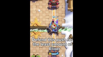 Defend this push for the least amount of elixer #shorts #clashroyale #gaming