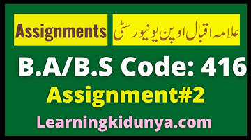 AIOU Solved Assignment 2 Code 416 Spring 2021 | Learning ki dunya | Aiou Assignments