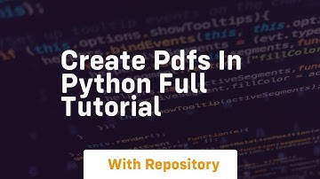 Create pdfs in python full tutorial