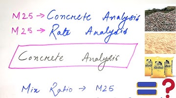 How to calculate Cement, Sand & Aggregate for M25 Concrete Grade / Rate Analysis for 1m³ Concrete