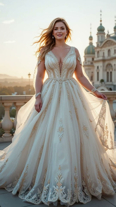 Royal Grace: Elegant Wedding Dresses for Mature Brides | Plus Size Palace Style #gownandglow