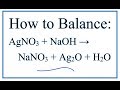 Balancing Chemical Reactions