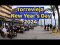 4k new years day 2024torrevieja costa blancamorning promenade  beach walking tour  