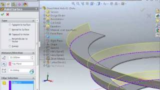 Creating a sheet metal helix spring in SolidWorks 2011