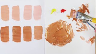 How To Make Skin Tone With Acrylic Flesh Brown Fast and Easy!