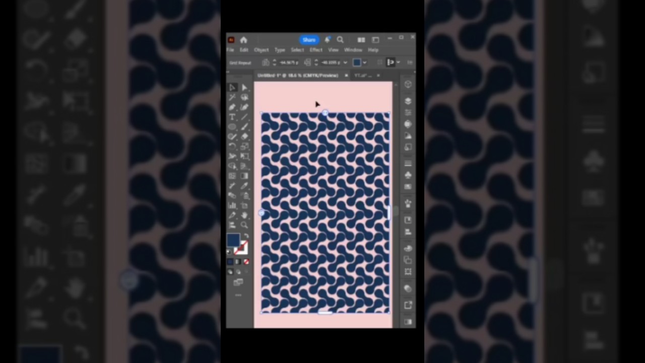 Create an Interlocking Shape Pattern in Adobe Illustrator #graphicdesign #illustratortips
