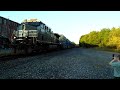 NORFOLK SOUTHERN SOUTHERN TIER MAIN LINE AT CP WAVERLY ON FULTON ST CROSSING NS17E AFTERMEETINGNS264