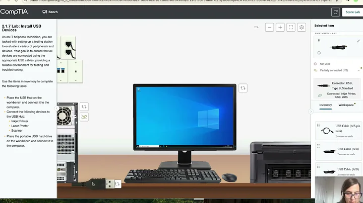 CompTIA A+ Lab 2.1.7 – Install USB Devices