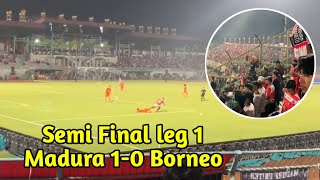 Madura United vs Borneo FC Leg 1 Suporter Madura Rayakan Kemenangan Madura United
