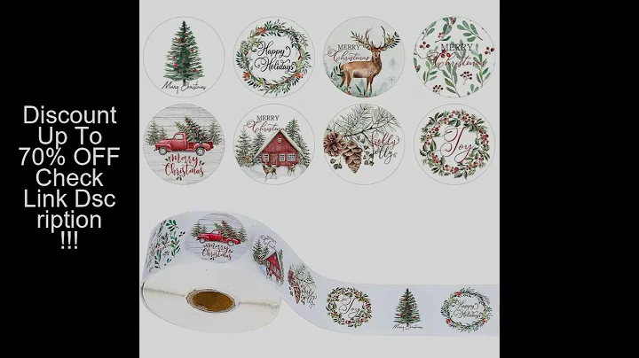 100-500pcs Merry Christmas Stickers 1 inch Self-adhesive Holiday Stickers For Christmas Decors Weddi