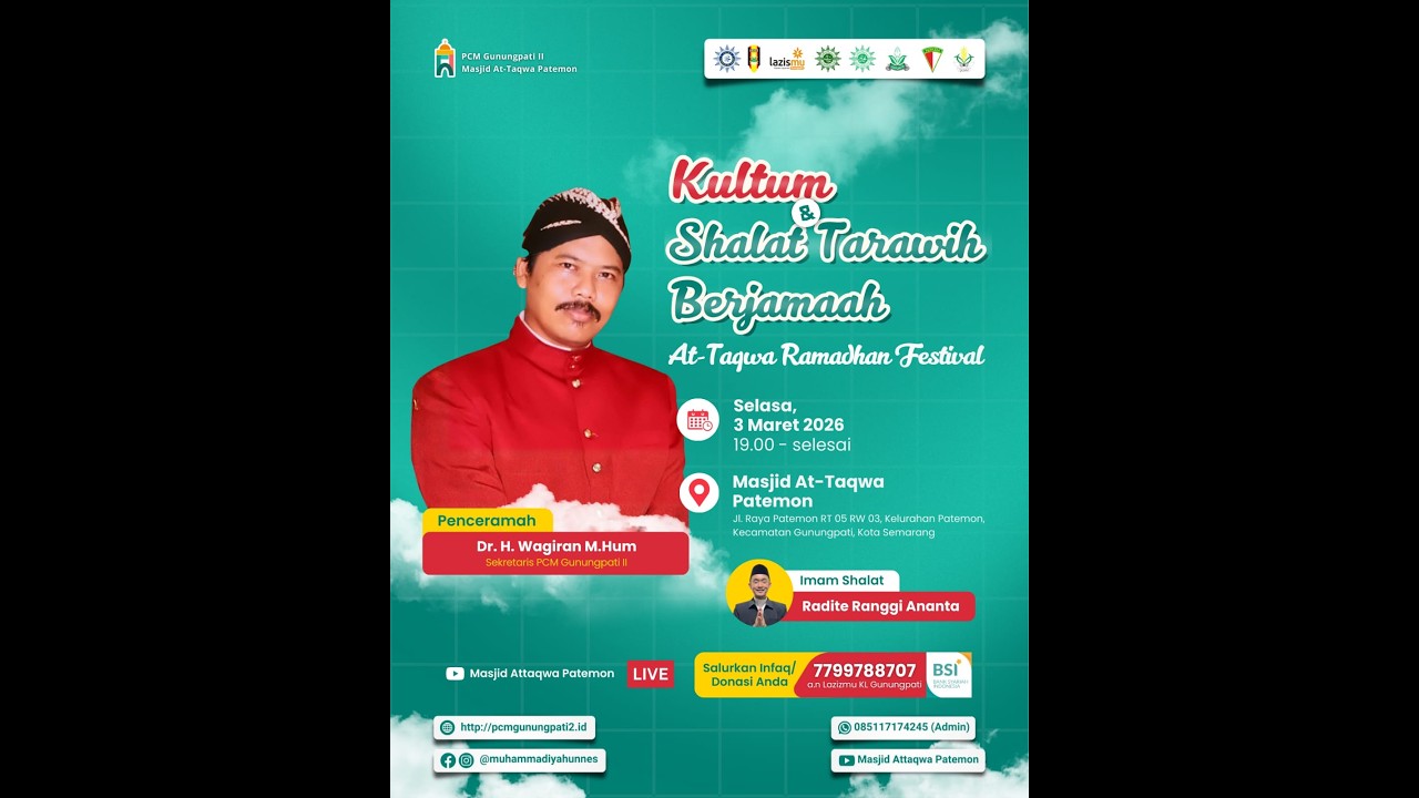 [LIVE] Sholat Tarawih Ke-15( Imam: Ustadz Radite Ranggi & Penceramah ...