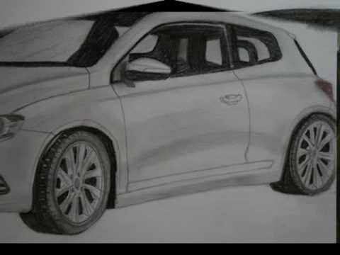 VW Scirocco Drawing / Autozeichnung ( www.autozeic...