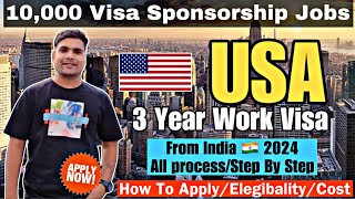 Usa 🇺🇸 3 Year Free Work Visa Just In 30 days | jobs in usa | H1B Visa USA |Job Vacancy In America