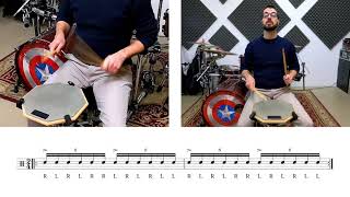 Let's Train Together - Paradiddle Doppio/ Double Paradiddle 80 BPM