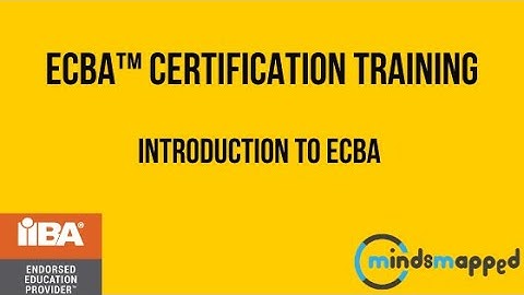 Entry Certificate in Business Analysis™ (ECBA™) Certification Training - Session 1 - Introduction