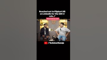 He Reached out to Flipkart HR on LinkedIn for the SDE-2 role 🚀 #shorts #ai