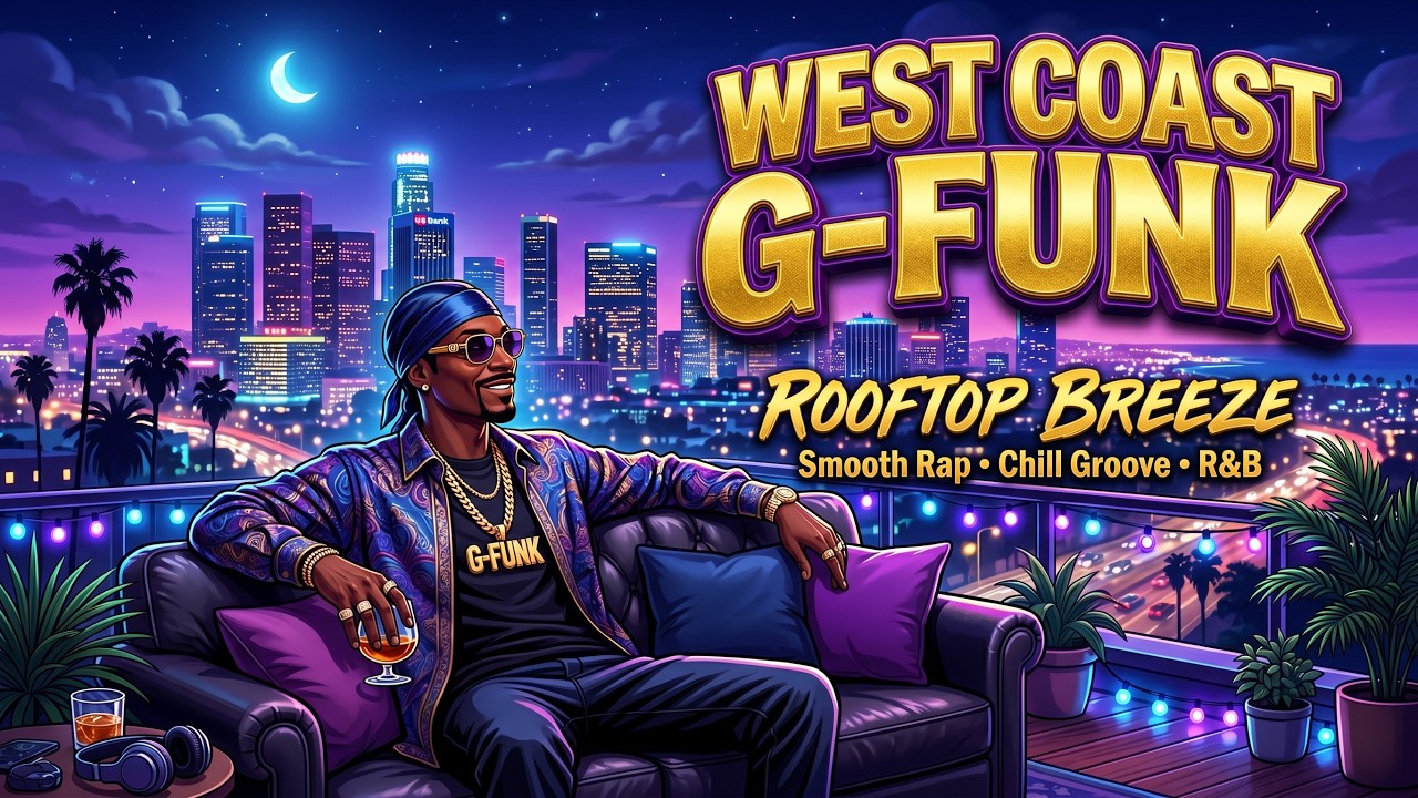 Chill Rap Hiphop 30min - West Coast Smooth G-Funk Mix - Rooftop